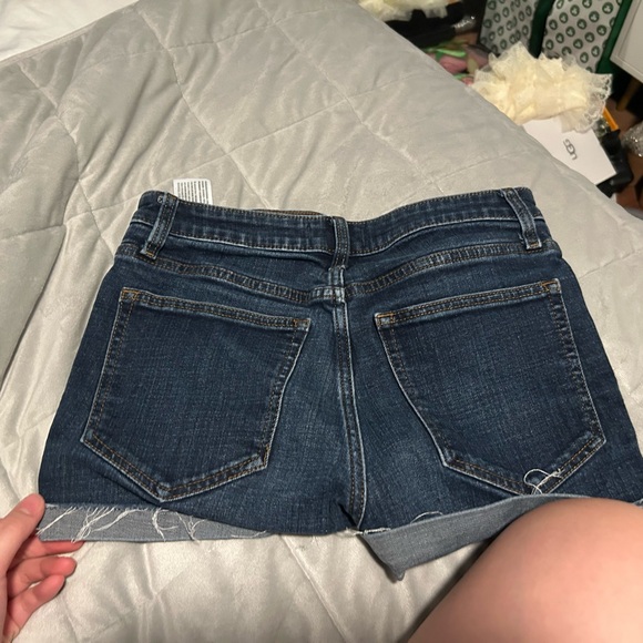 Abercrombie & Fitch Blue High Waste Shorts - Picture 2 of 3